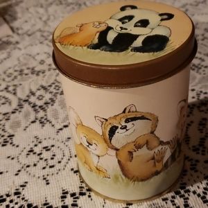 Tea Tin Animal Design Box.